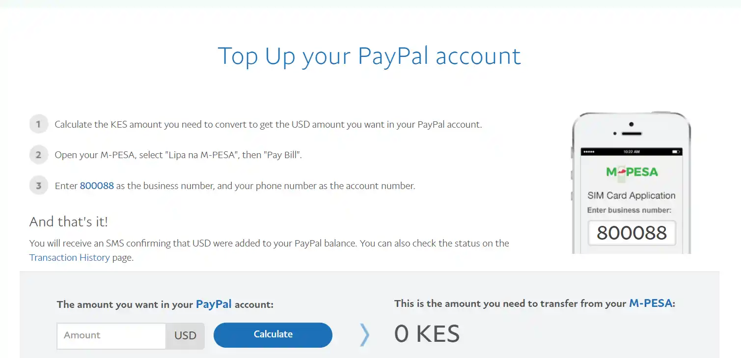Mpesa to Paypal rates today