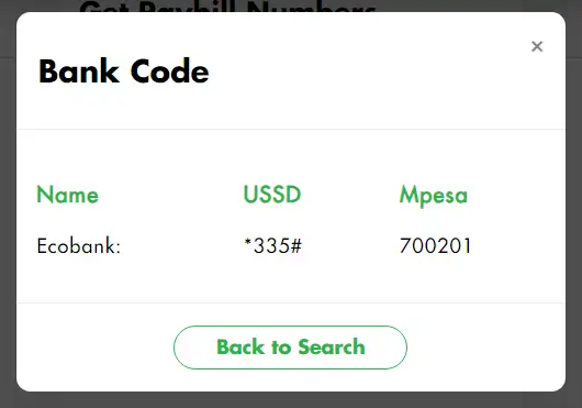 Ecobank paybill number how to deposit money to Ecobank via Mpesa Ecobank USSD Code