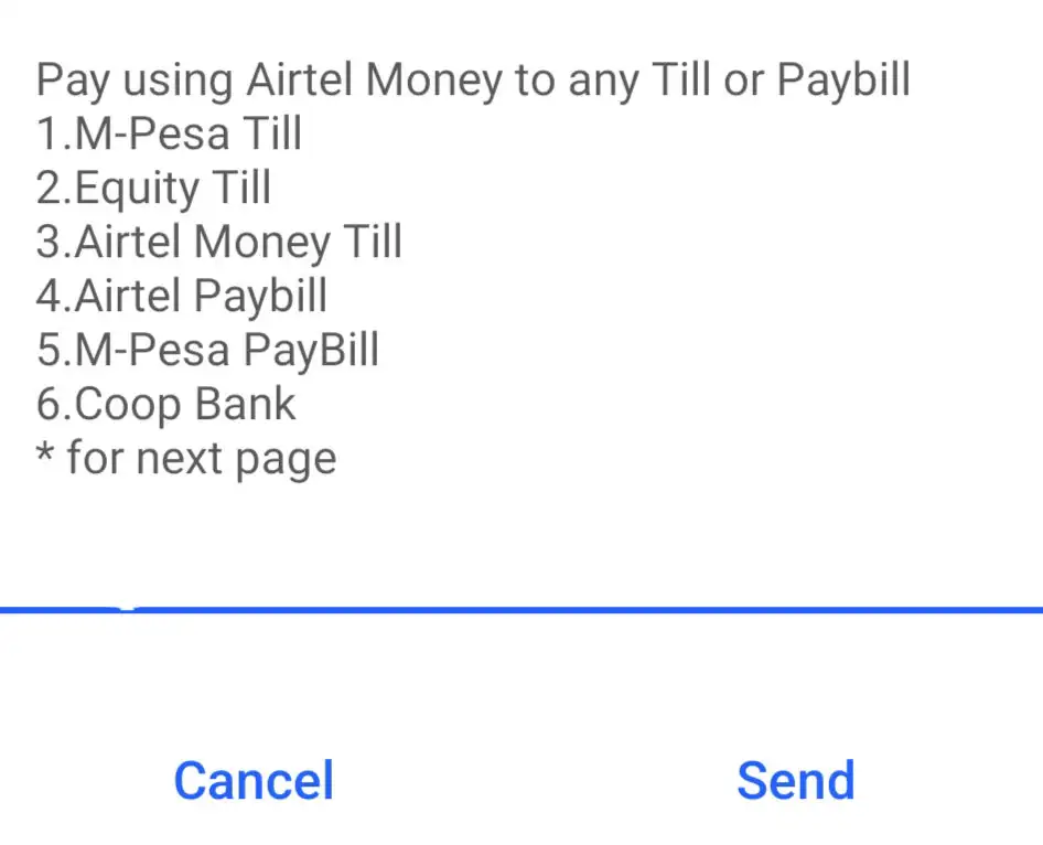 Pay with Airtel Money to an Airtel PayBill