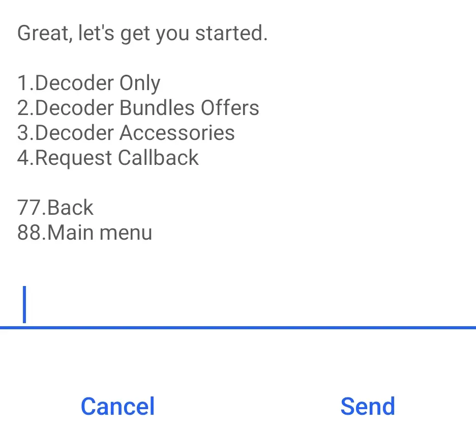 GOtv kenya ussd menu buy decoder step