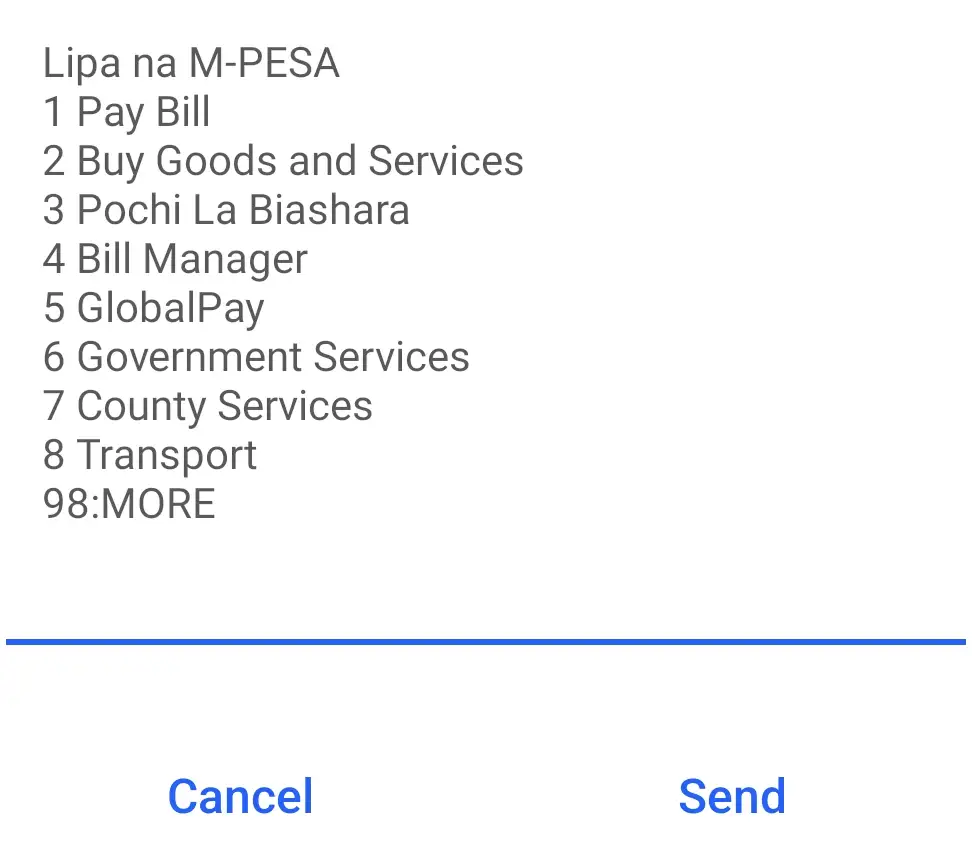 Mpesa menu lipa na M-PESA