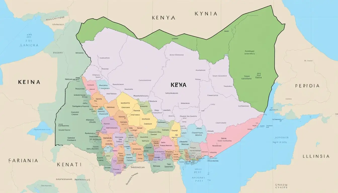 Kenya postal codes map