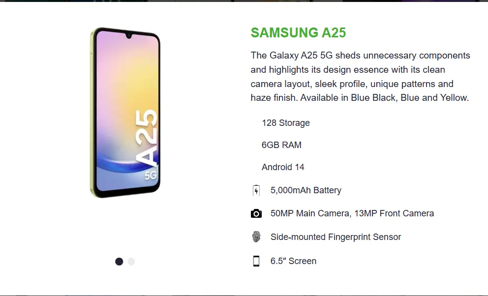 Mkopa phones Samsung A25