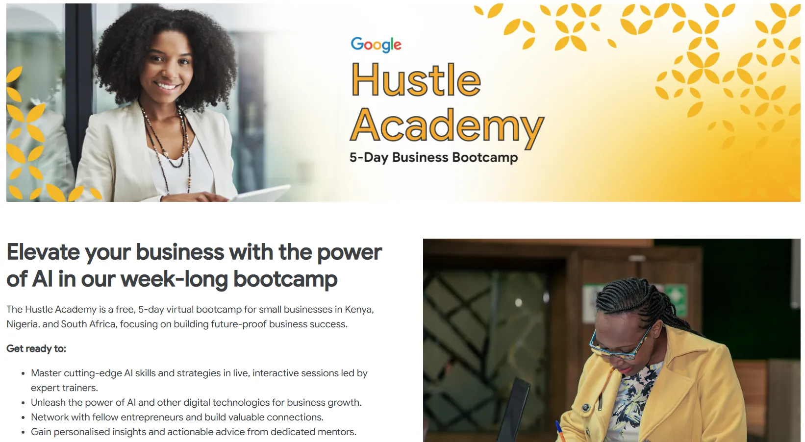 Google Hustle Academy program overview 2024
