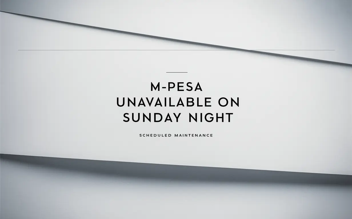 M-pesa Services to be Unavailable on Sunday night due to scheduled maintenance (11th August, 2024)