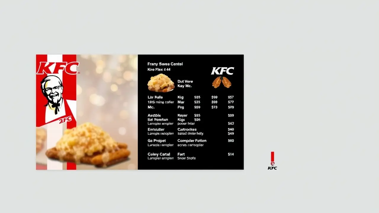 KFC menu prices in Kenya